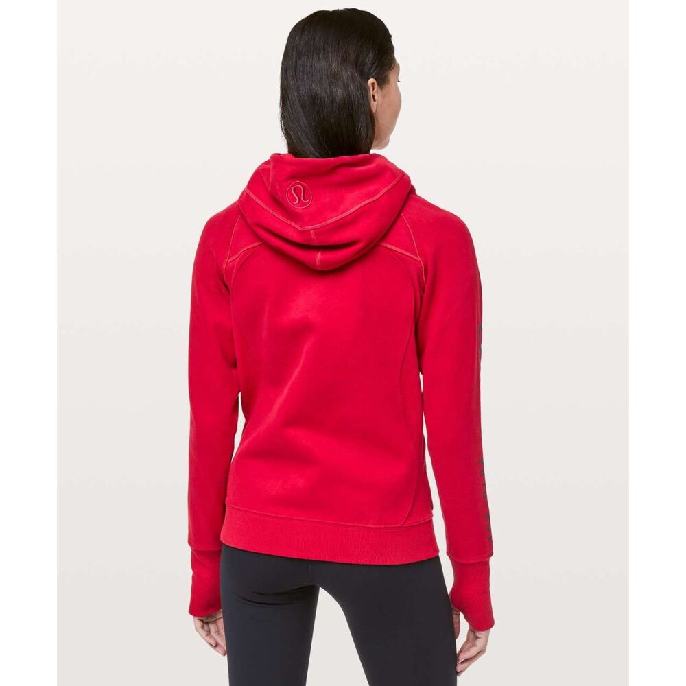 Lululemon 20th Anniversary Special Edition 20Y Scuba Full Zip Hoodie Red Size 6 - Picture 7 of 8